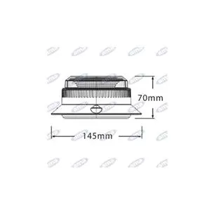 Lampa ostrzegawcza LED 12-24V montowana na magnes