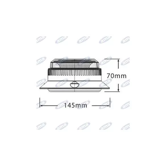 Lampa ostrzegawcza LED 12-24V montowana na magnes