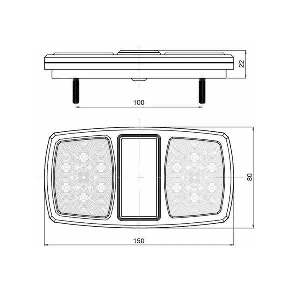 Tylne światło prawe LED 12V