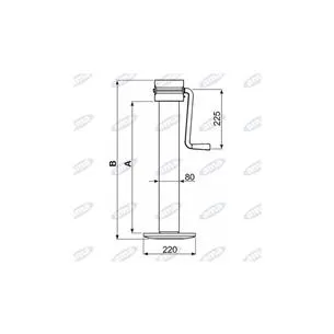 Stopa podporowa SIMOL DG707W, 5440 kg, DWUBIEGOWA z ramieniem bocznym