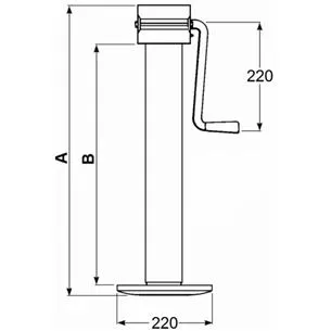 Stopa podporowa SIMOL DG706, 5440kg, jednobiegowa z ramieniem bocznym