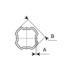 Rura profilowa czworokątna SFT Bondioli & Pavesi zewnętrzna S2, 45,6x2,75, L1000 mm-232817