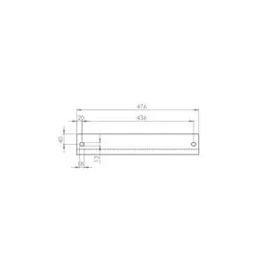 Nóż wału uprawowego 476x80x8 mm, średnica otworu 18mm, jednostronny, ostrze 2mm