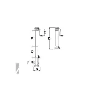 Stopa podporowa SIMOL DG706/3SF, teleskopowa