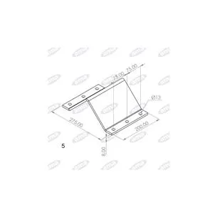 Uchwyt montażowy do słupicy 100x100mm-231704