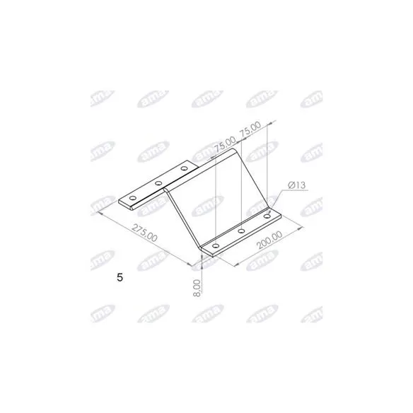 Uchwyt montażowy do słupicy 100x100mm