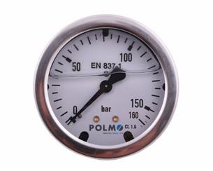 Manometr glicerynowy M63 0-160 bar tylne przyłącze G1/4" POLMO