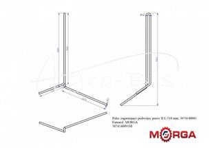 Palec zagarniający podwójny prawy II 3074140081 Famarol malowane proszkowo MORGA 3074140091M