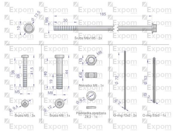 Zestaw montażowy rozrusznika MS101EX Nowy Typ EXPOM KWIDZYN eu MSX263EX