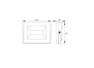 Naświetlacz, Lampa LED SMD 230V 30W 4000K 2520LM IP65 CZARNY