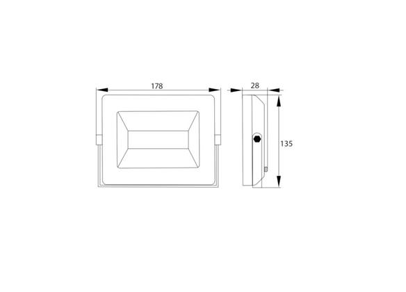 Naświetlacz, Lampa LED SMD 230V 30W 4000K 2520LM IP65 CZARNY