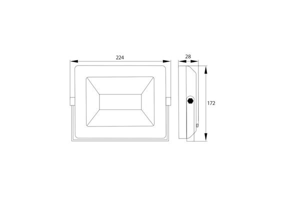 Naświetlacz, Lampa LED SMD 230V 50W 4000K 4280LM IP65 CZARNY