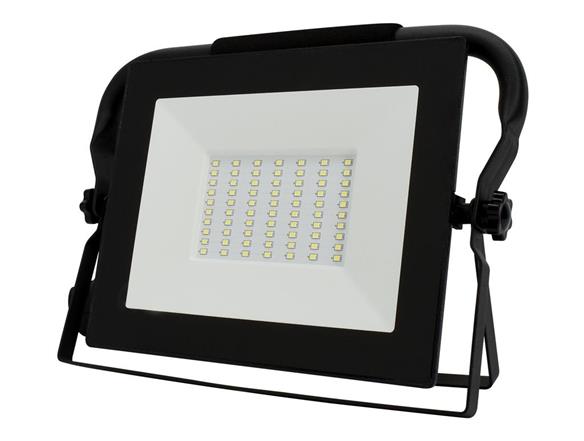 Naświetlacz LED SMD 50W 6000K 4500LM IP65 CZARNY PRZENOŚNY PRZEWÓD 1.5M-50539