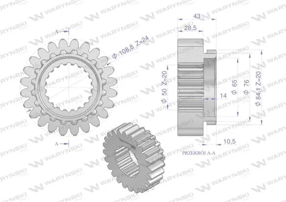 Koło napędzające 80185061 C-385 WARYŃSKI