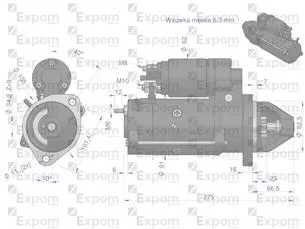 Rozrusznik 12V DEUTZ Typ Iskra MS641 EXPOM KWIDZYN eu MS641EX