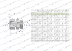 Złączka hydrauliczna metryczna AB (XKOR) A-M14x1.5 08L / B-M14x1.5 08L Waryński ( sprzedawane po 2 )