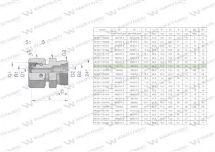 Złączka hydrauliczna metryczna AB (XKOR) A-M27x2 18L / B-M27x2 18L Waryński ( sprzedawane po 2 )