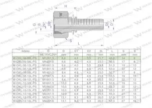 Zakucie hydrauliczne DKL DN06 06L M12x1.5 PREMIUM Waryński ( sprzedawane po 25 )