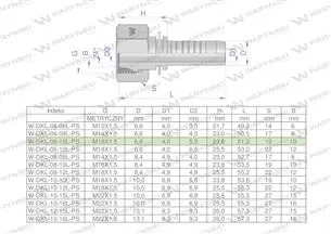 Zakucie hydrauliczne DKL DN06 10L M16x1.5 PREMIUM Waryński ( sprzedawane po 10 )
