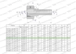 Zakucie hydrauliczne DKL DN08 10L M16x1.5 PREMIUM Waryński ( sprzedawane po 25 )