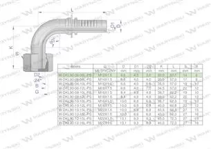 Zakucie hydrauliczne DKL90 DN06 06L M12x1.5 PREMIUM Waryński ( sprzedawane po 10 )