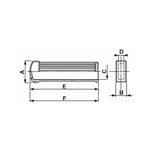 Uchwyt gumowy nasadzany, płaski 30x15x111mm