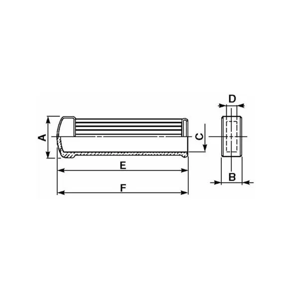 Uchwyt gumowy nasadzany, płaski 30x15x111mm