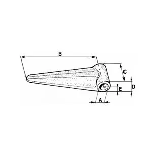 Zawias 12mm x 85mm