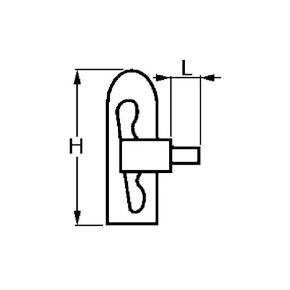 Zamknięcie burty przyczepy 70x13mm