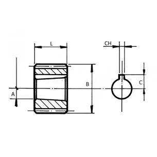 Zębatka do pompy ilość zębów 14 GR1, 25x22 Z14 wpust: 2,4 mm