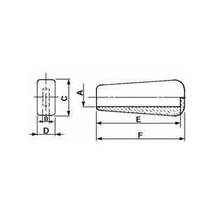 Uchwyt gumowy nasadzany, płaski 20x4x70mm