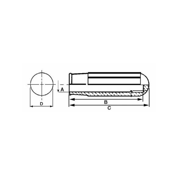 Uchwyt gumowy nasadzany 12x83mm