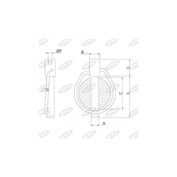 Zawleczka zatrzaskowa z dodatkowym zabezpieczeniem DIN11023 Fi:7.5mm 100szt