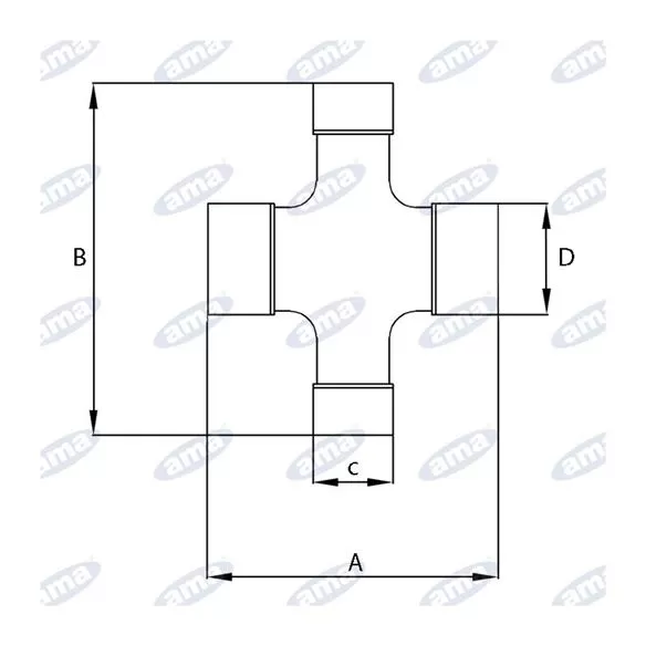 Krzyżak 32x106, 36x89 do przegubu homokinetycznego kat. 8