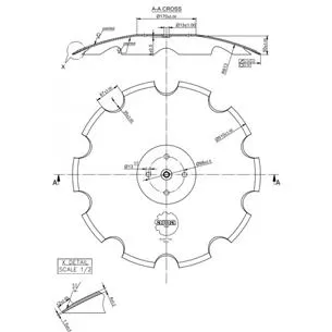 Talerz do agregatu talerzowego, zębaty 510 mm, 4 otworowy, grubość 4 mm, Kockerling910964 SMART