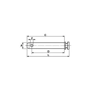 Sworzeń zaczepu 28x165mm