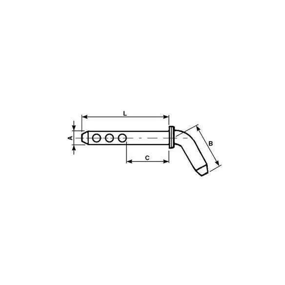 Sworzeń zaczepu 22 x 160mm