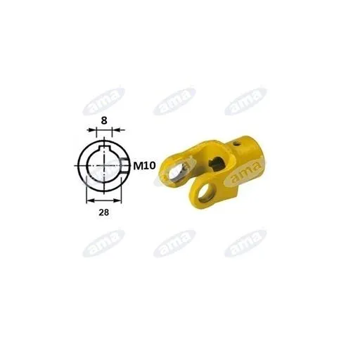 Widłak ciągnikowy kat 4, na krzyżak 27x74,6mm fi 28, klin 8