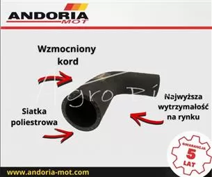 Przewód chłodnicy dolny 3619026M1 zbrojony kord ANDORIA MOT