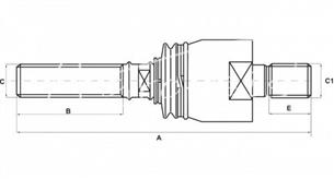 Przegub kierowniczy osiowy poziomy Case ANDORIA 83957796AM
