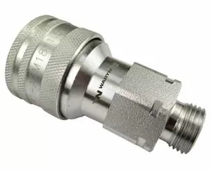 Szybkozłącze hydrauliczne gniazdo M18x1.5 gwint zewnętrzny EURO (9100818G) (ISO 7241-A) Waryński (opakowanie 10szt) - WIAM18MZ-