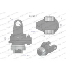 Sprzęgło na kołek wału Seria 8R 3500Nm - 35x106 - 1 3/4 Z20 WARYŃSKI WR274873