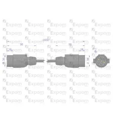 Złącze elektryczne 3.5x5 typu wtyczka wtyczka EXPOM KWIDZYN eu ZEWW3.5X5EX
