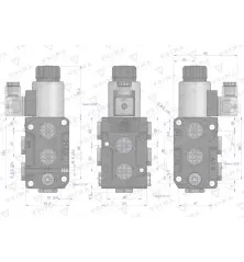 Dzielnik. zawór. elektrozawór kierunkowy elektromagnetyczny kontroli (DVS6/50 L/MIN) (24V DC) 6/2 G3/8 50L VOIMA V-DVS-50L-3/8-2