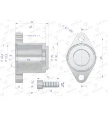 Kołpak rozdzielacza hydraulicznego dolny 80L VOIMA V-R80L-KD