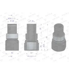 Tuleja ciśnieniowa łącząca rozdzielacze hydrauliczne 120L VOIMA V-R120L-TUL