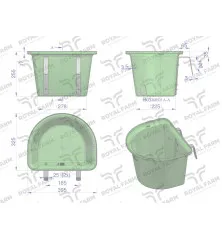 Koryto, przenośne z zaczepami zielone, Royal Farm RF-113014210