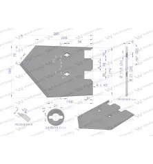 Lemiesz, listwowy lewy szerokość wyorywania 620mm, zastosowanie Grimme, Waryński W-089003550