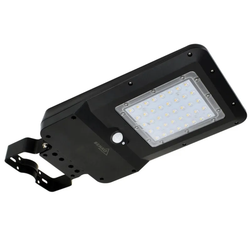 Solarna lampa. oprawa uliczna LED SOLGER 15W 1600LM 4000K IP65 z czujnikiem ruchu OPSOLAR15W4K