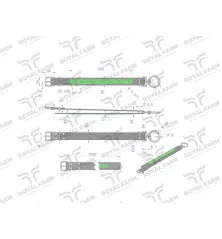 Obroża, 100 cm x 4 cm z okrętką 8 mm, Royal Farm RF-96429100